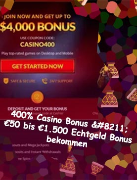 Casino deposit bonus 400