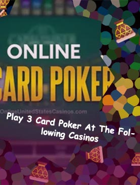 Play three card poker for real money